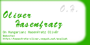 oliver hasenfratz business card